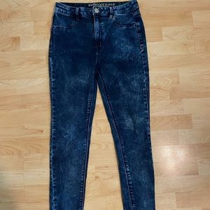 American Eagle 🦅 sky high dark acid wash jegging